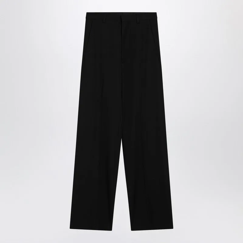 Black Wool Trousers sold by Wanan Luxury