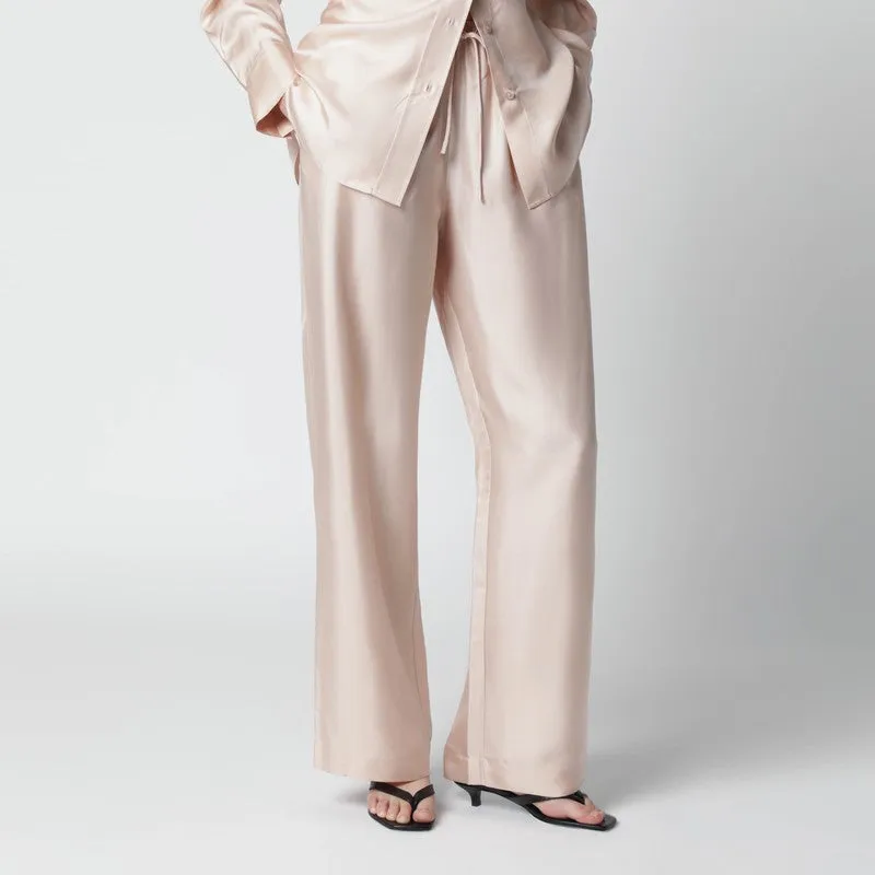 Light Pink Silk Trousers sold by Wanan Luxury
