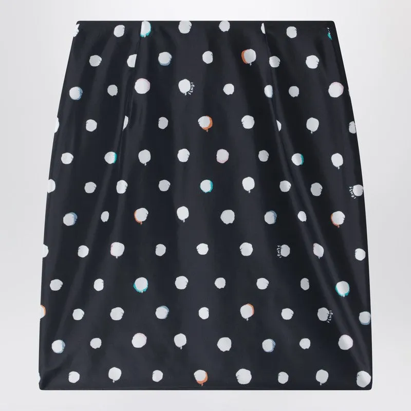 Black Printed Taffeta Skirt sold by Wanan Luxury product image thumbnail 2