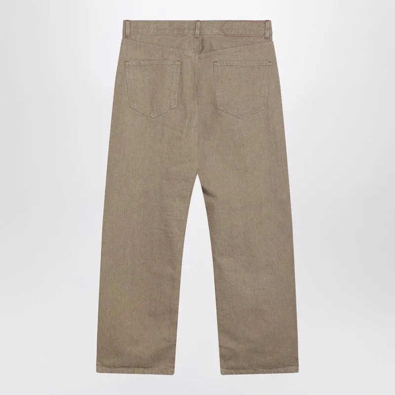 Straight Beige Denim De-Nîmes Trousers sold by Wanan Luxury product image thumbnail 2