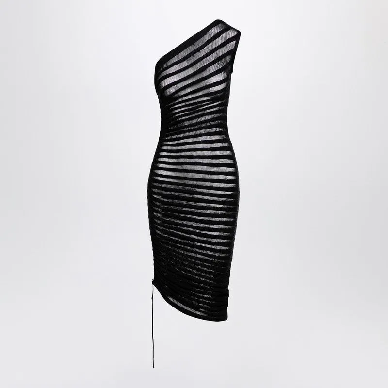Black Asymmetrical Skeleton Dress sold by Wanan Luxury