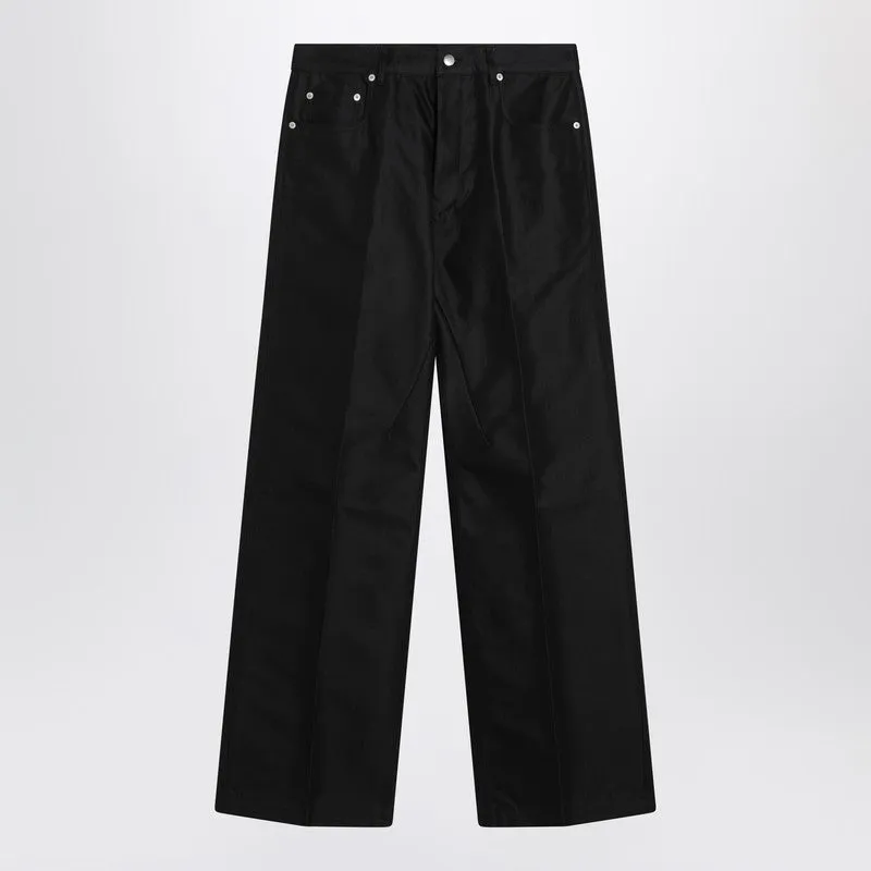 Black Cotton-Blend Trousers sold by Wanan Luxury
