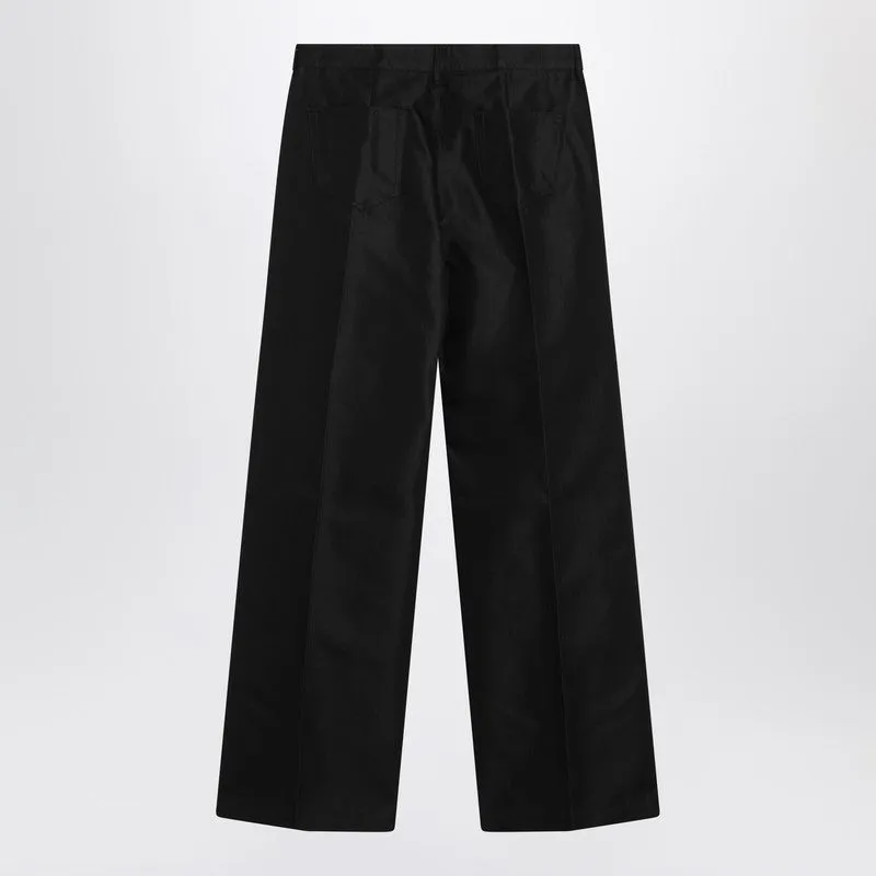 Black Cotton-Blend Trousers sold by Wanan Luxury product image thumbnail 2