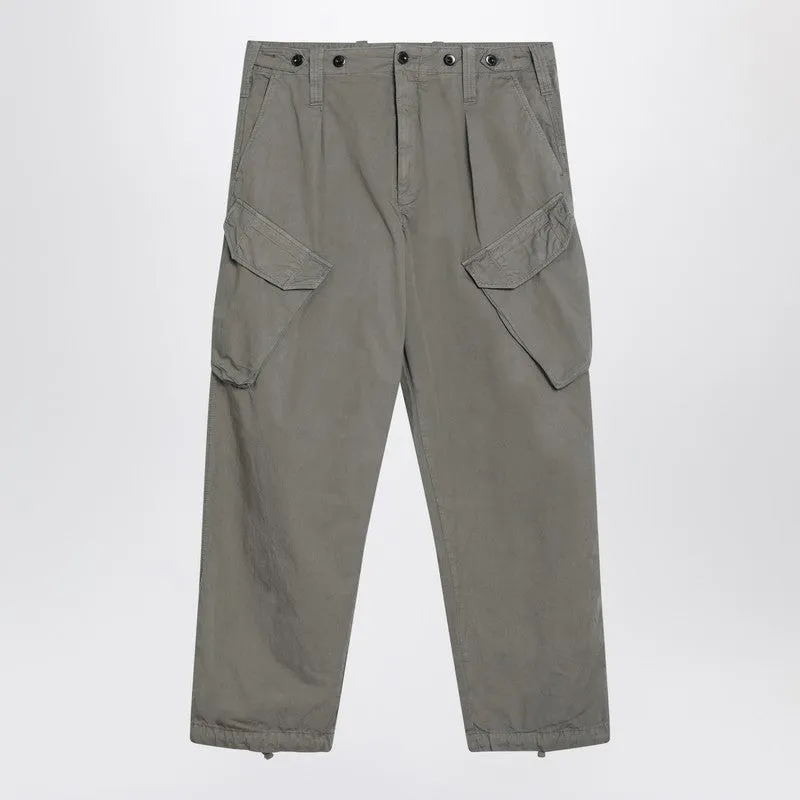 Military Green Cargo Pants In Cotton sold by Wanan Luxury