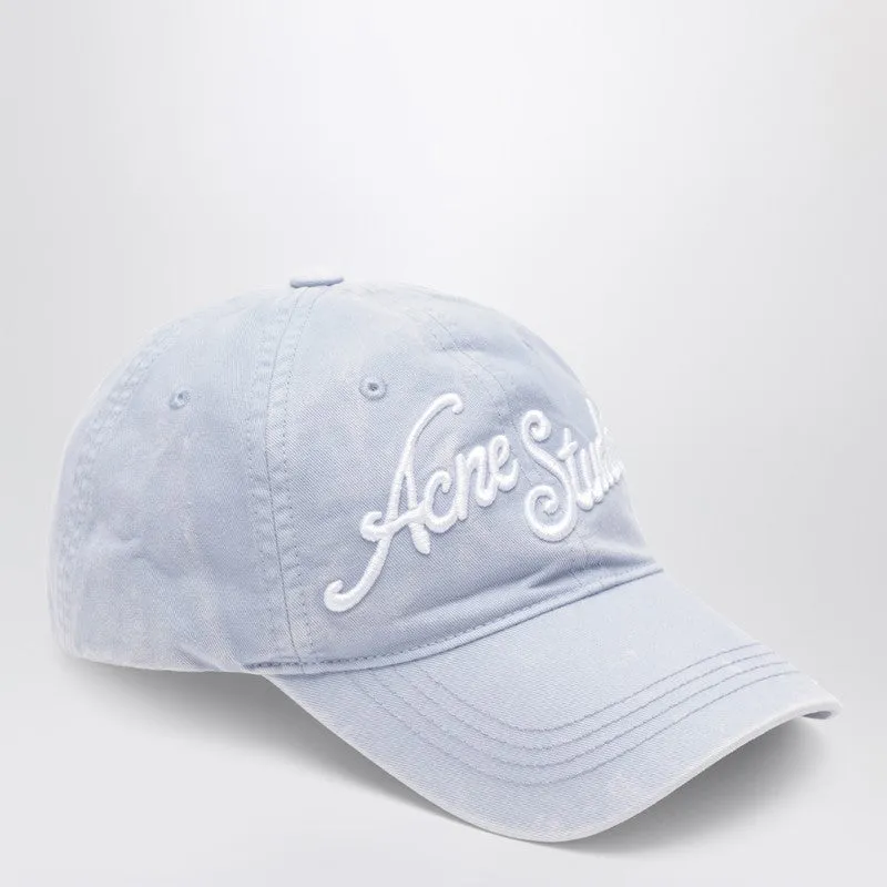 Faded Light Blue Baseball Cap With Logo sold by Wanan Luxury