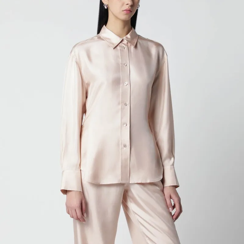 Light Pink Silk Shirt made by Rohe