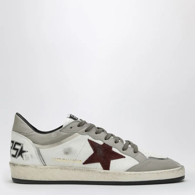 Ball Star Sneaker White/Taupe/Burgundy sold by Wanan Luxury
