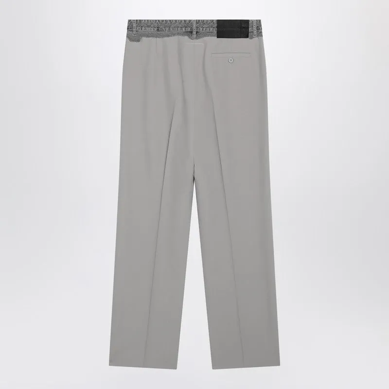 Grey Wool-Blend Trousers sold by Wanan Luxury product image thumbnail 2