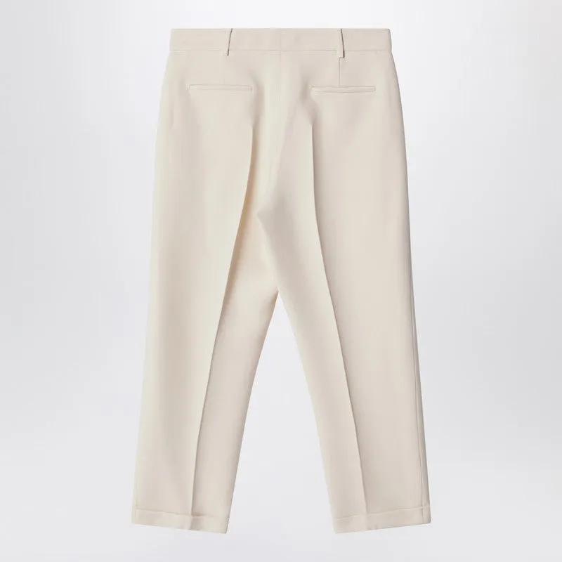 Cream Beige Wool And Silk Trousers sold by Wanan Luxury product image thumbnail 2