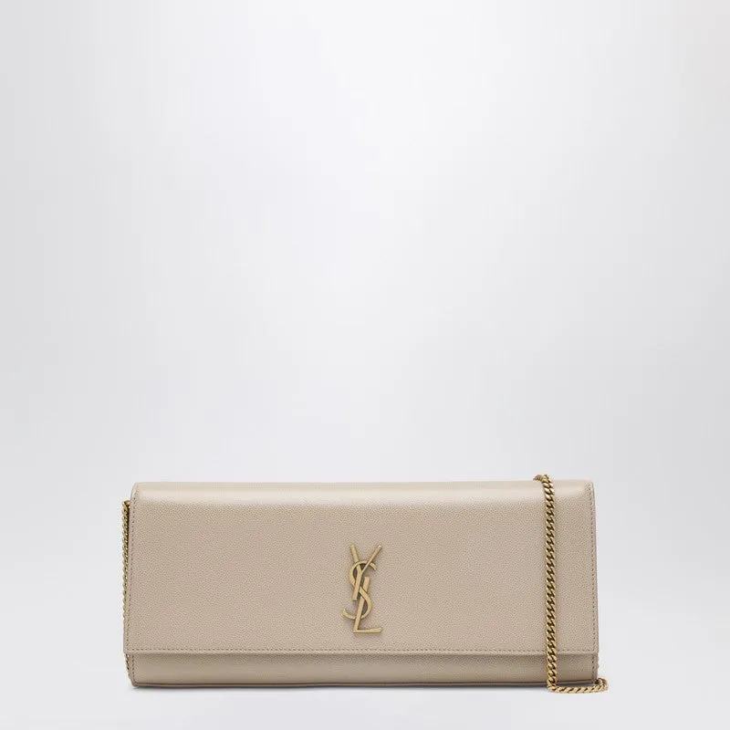Kate Clutch In Beige Grain De Poudre Leather made by Yves Saint Laurent