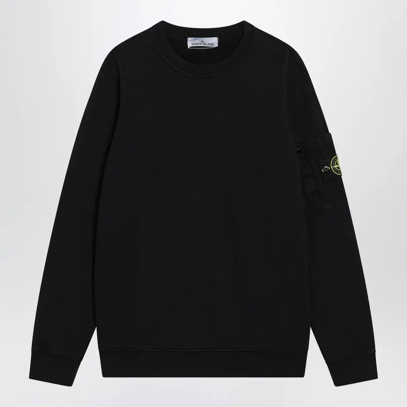 Blue Crewneck Sweatshirt With Sleeve Pocket sold by Wanan Luxury