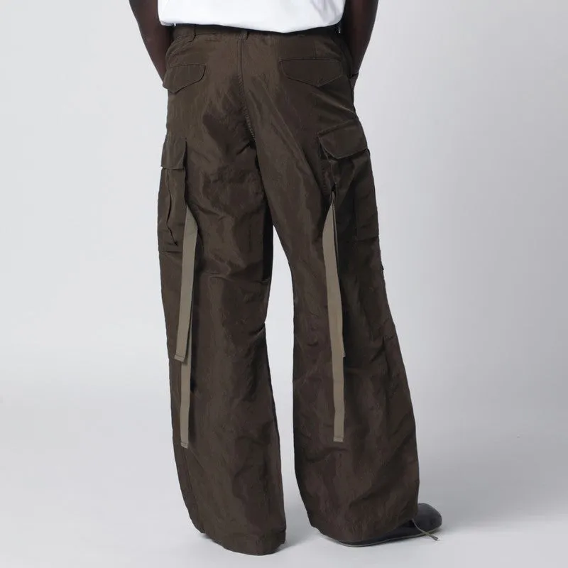 Khaki Green Nylon Cargo Trousers sold by Wanan Luxury product image thumbnail 2