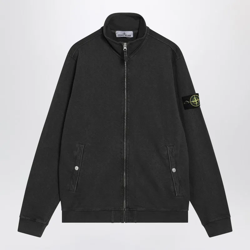 Grey Zip-Up Track Jacket In Cotton Fleece sold by Wanan Luxury