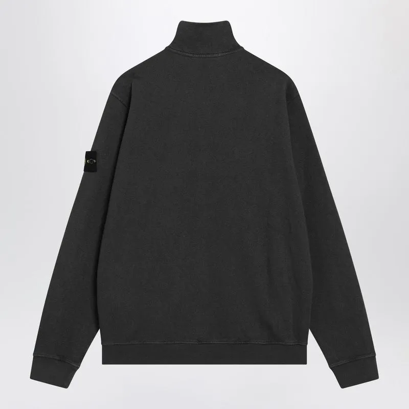 Grey Zip-Up Track Jacket In Cotton Fleece sold by Wanan Luxury product image thumbnail 2