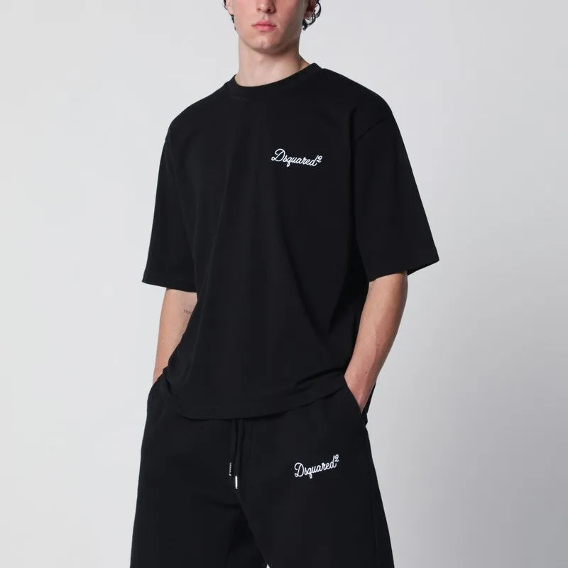 Black Loose-Fit T-Shirt With Logo sold by Wanan Luxury