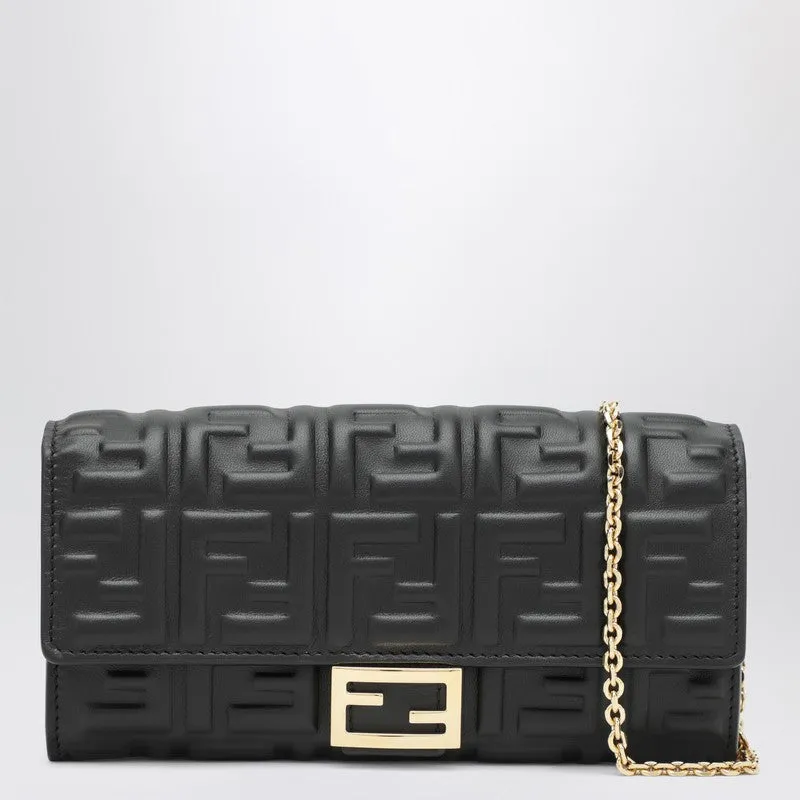 Baguette Continental Wallet With Chain Black sold by Wanan Luxury