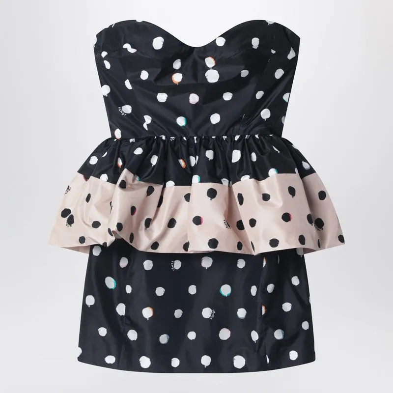 Black Printed Taffeta Dress sold by Wanan Luxury