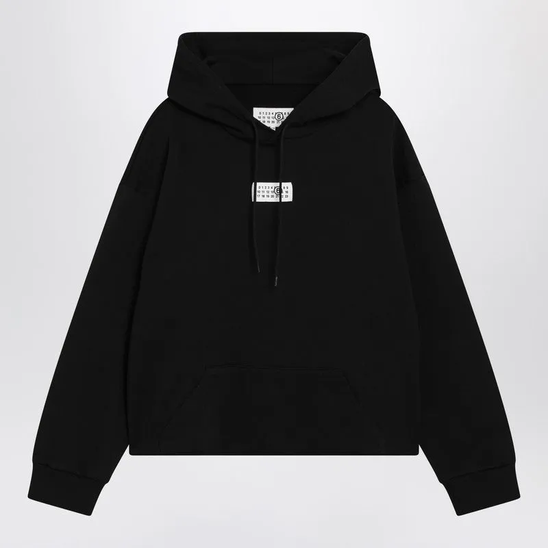 Felpa Con Cappuccio In Cotone Nera made by Maison Margiela