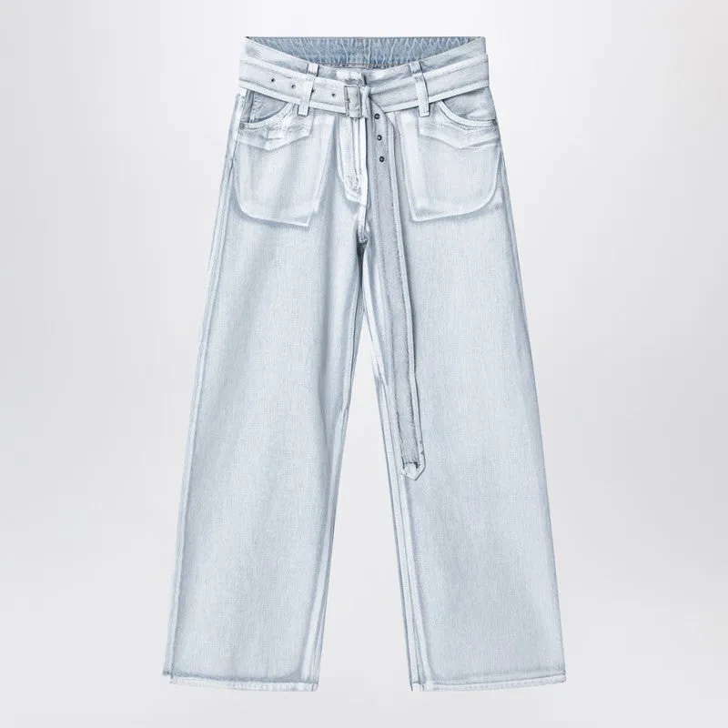 Denim Trousers With Matching Adjustable Belt sold by Wanan Luxury