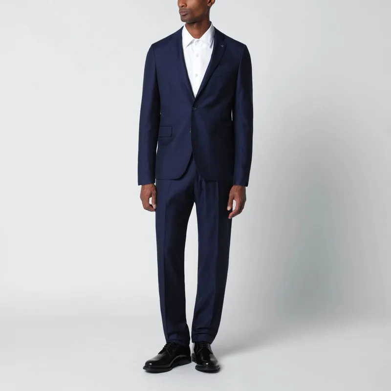 Blue Wool Single-Breasted Suit sold by Wanan Luxury