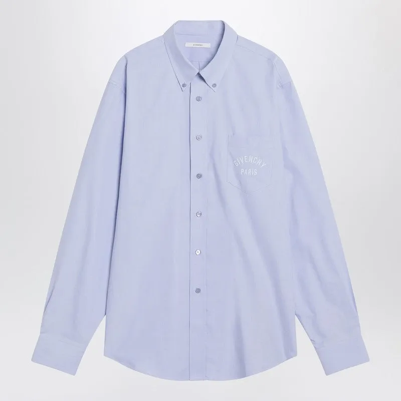 Light Blue Button-Down Shirt In Cotton sold by Wanan Luxury