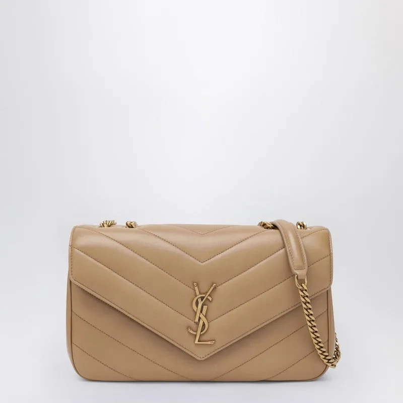 Medium Light Brown Lou Lou Leather Bag sold by Wanan Luxury