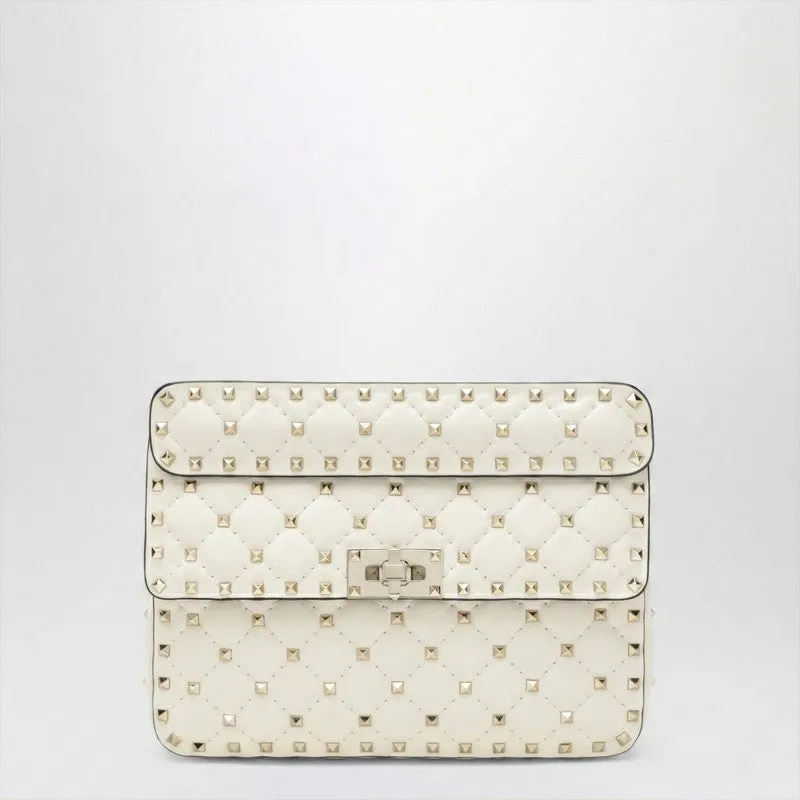 Rockstud Spike Medium Bag In Ivory sold by Wanan Luxury