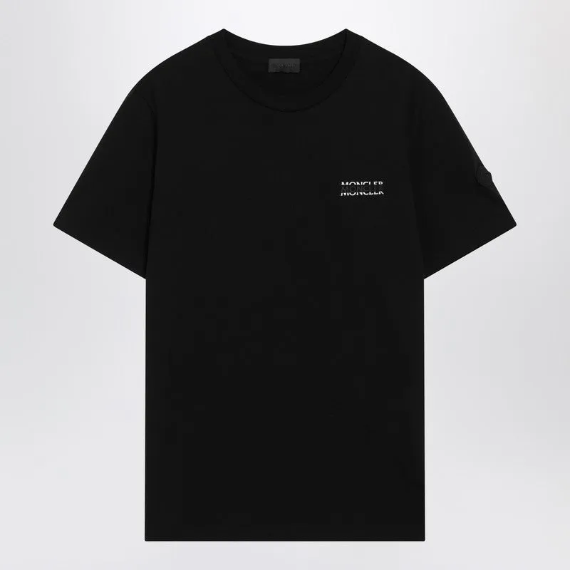 Black Crew-Neck T-Shirt With Logo sold by Wanan Luxury