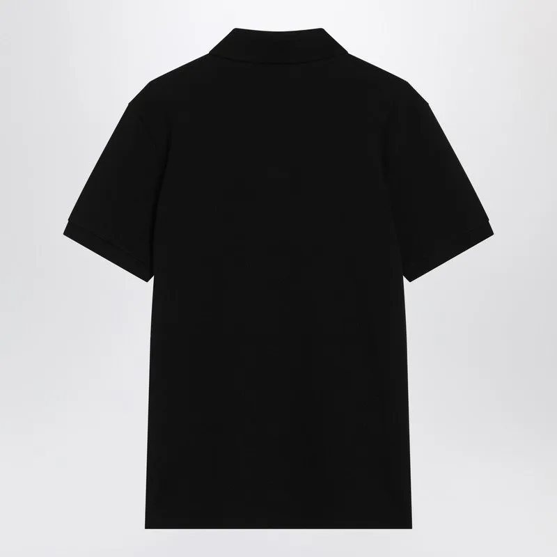 Black Cotton Piqué Polo Shirt With Logo sold by Wanan Luxury product image thumbnail 2