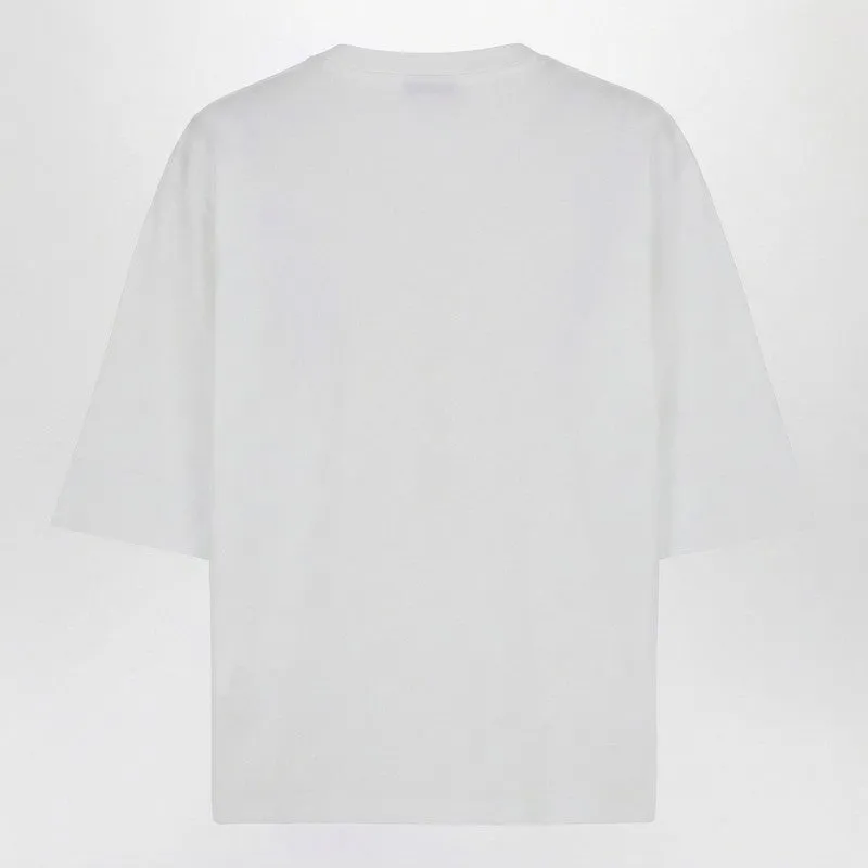 Oversized White T-Shirt With Logo Print sold by Wanan Luxury product image thumbnail 2