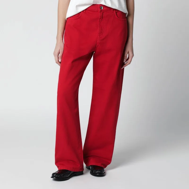Red Cotton Trousers made by Rohe