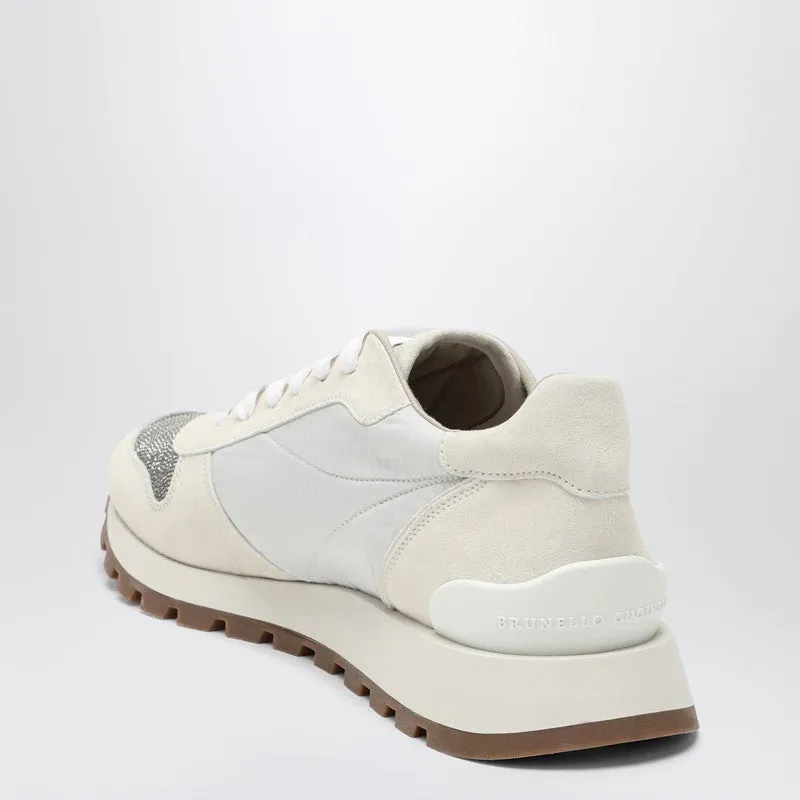White Nylon And Suede Trainer sold by Wanan Luxury product image thumbnail 2