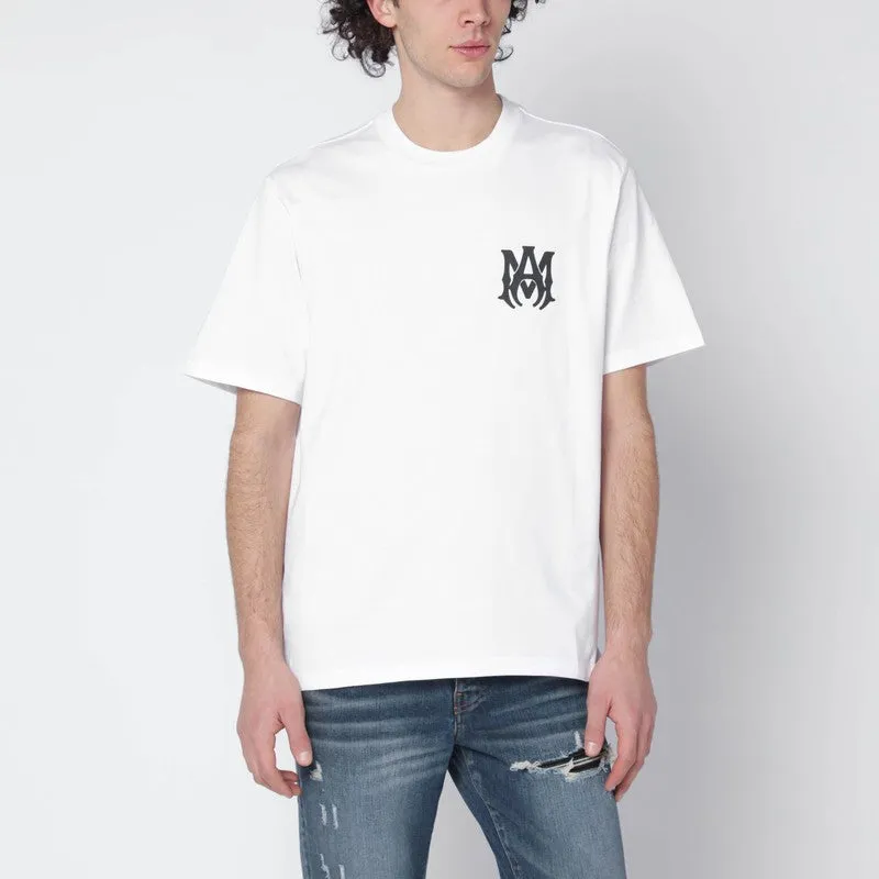 White Cotton T-Shirt With Logo sold by Wanan Luxury