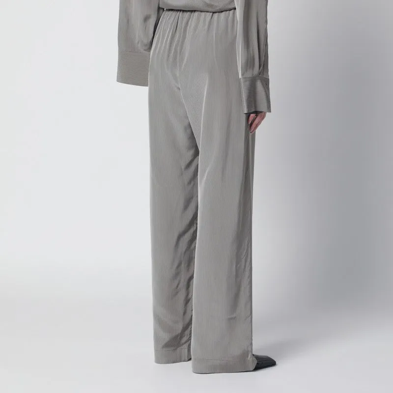 Light Grey Wide Striped Trousers sold by Wanan Luxury product image thumbnail 2