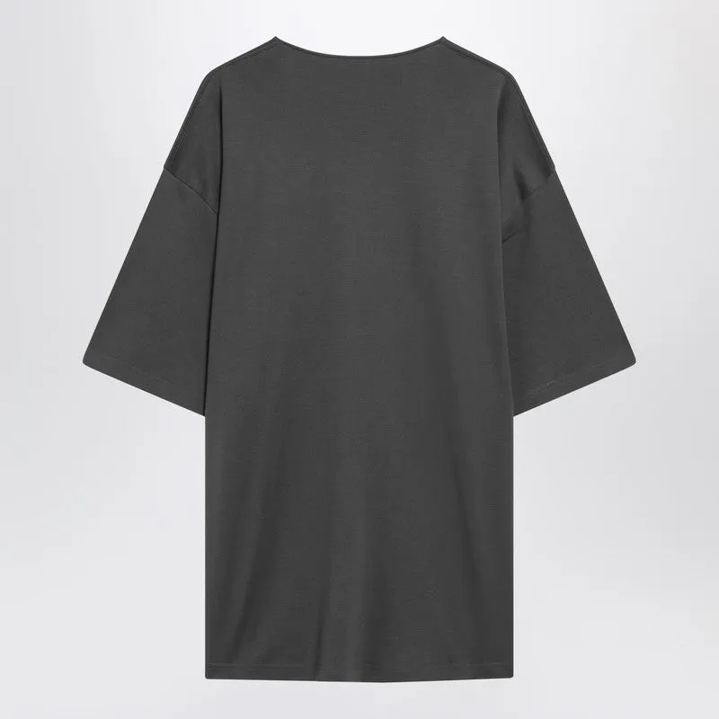 Charcoal Grey Cotton And Silk T-Shirt sold by Wanan Luxury product image thumbnail 2
