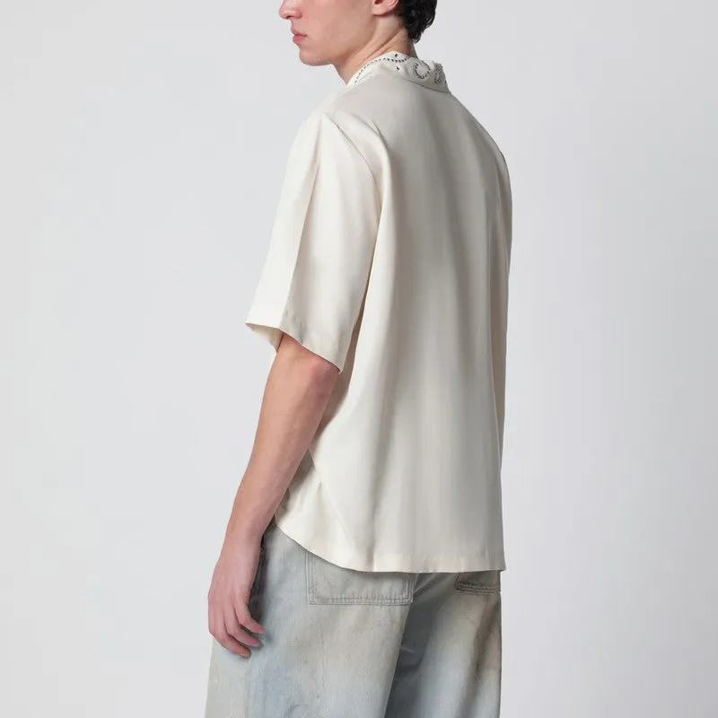 Ivory Shirt With Stud Embroidery sold by Wanan Luxury product image thumbnail 2