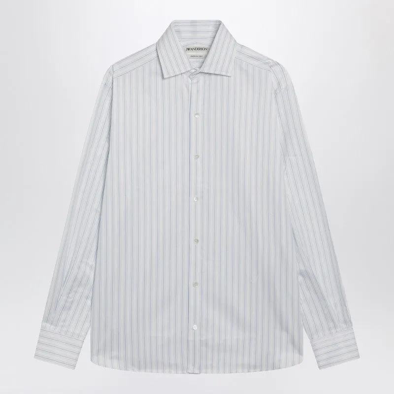 White Striped Cotton Shirt sold by Wanan Luxury