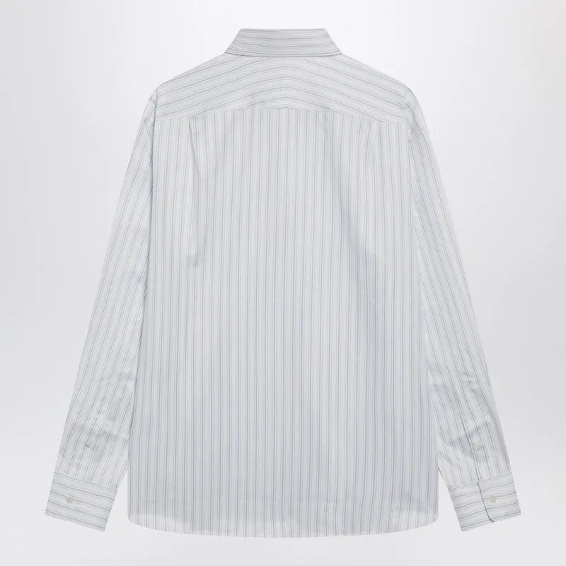 White Striped Cotton Shirt sold by Wanan Luxury product image thumbnail 2