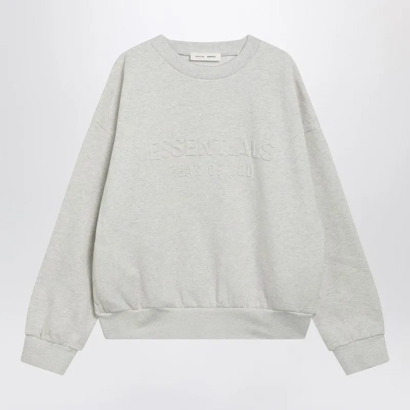 Light Grey Mélange Crewneck Sweatshirt With Logo made by Fear of God