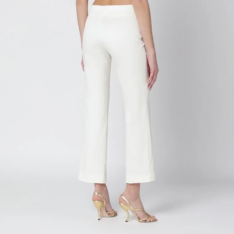 White Cotton Trousers sold by Wanan Luxury product image thumbnail 2