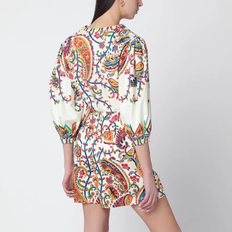 White Blouse With Paisley Print sold by Wanan Luxury product image thumbnail 2