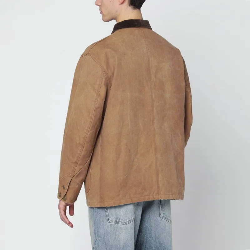 Brown Cotton Jacket sold by Wanan Luxury product image thumbnail 2