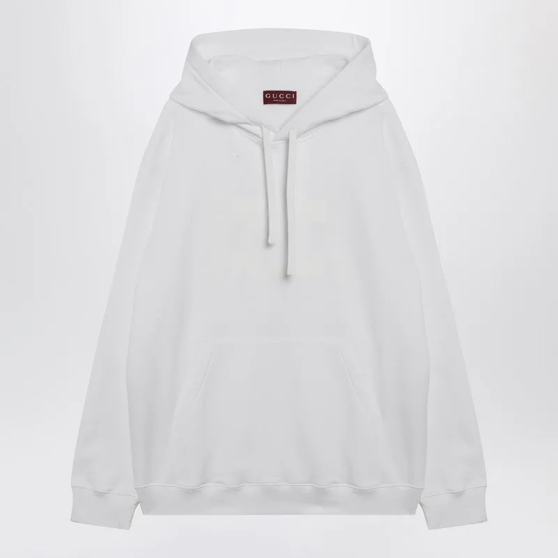 White Cotton Sweatshirt With Logo Print sold by Wanan Luxury