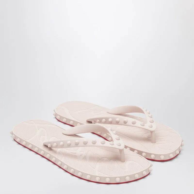 Super Loubi Flip-Flops Milk Coloured made by Christian Louboutin