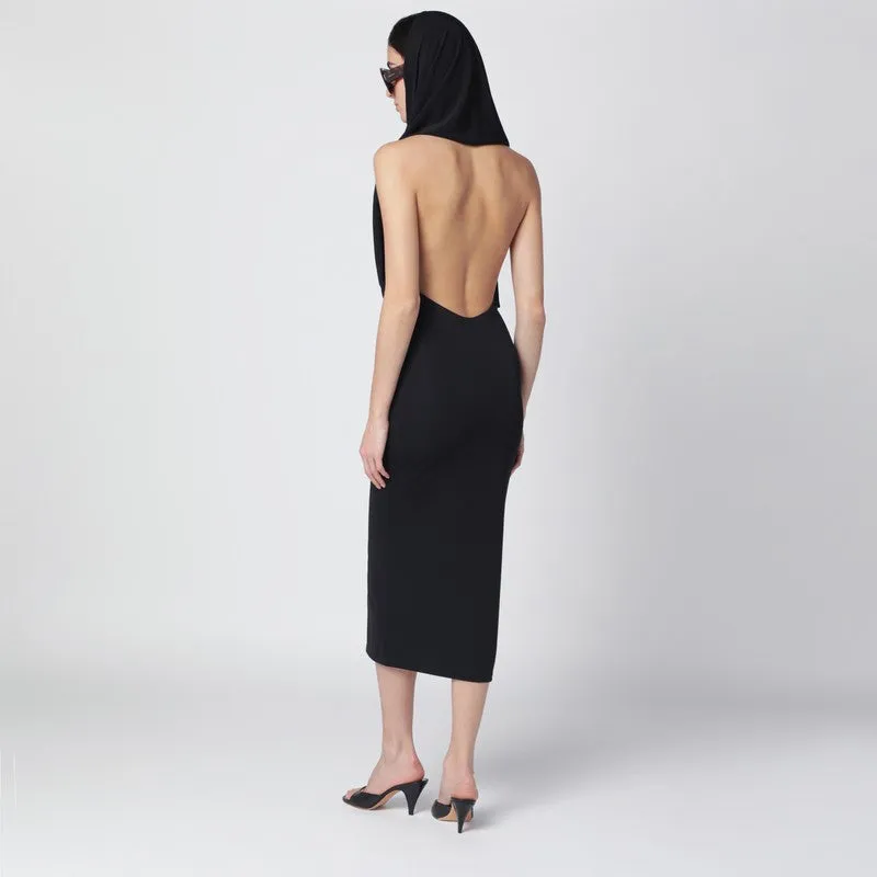 Black Annie Hooded Midi Dress sold by Wanan Luxury product image thumbnail 2