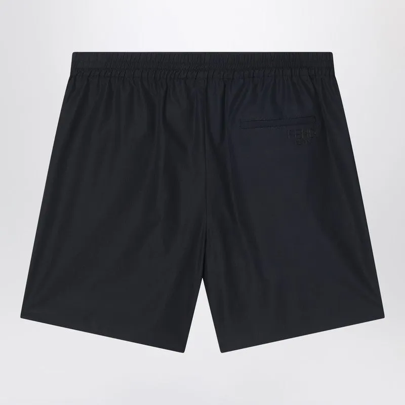 Black Cotton Bermuda Shorts sold by Wanan Luxury product image thumbnail 2