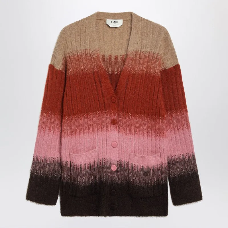 Multicoloured Mohair And Wool Cardigan sold by Wanan Luxury
