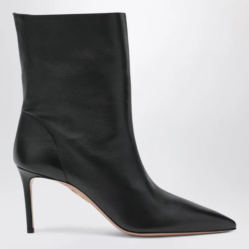 Black Leather Ankle Boot sold by Wanan Luxury