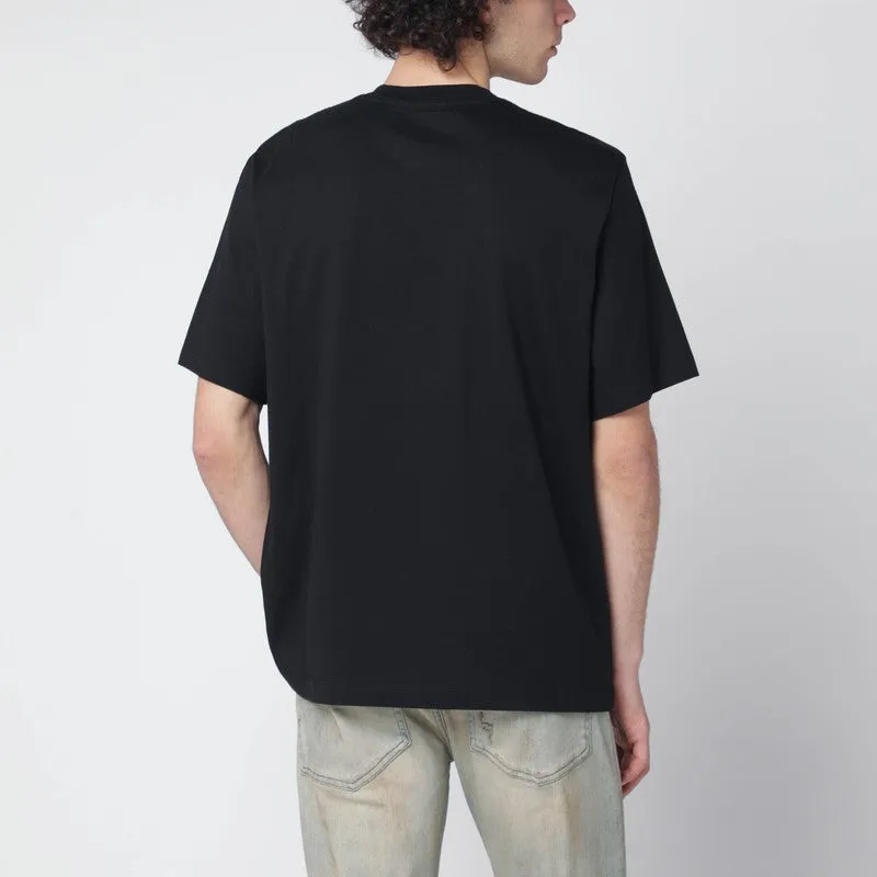 Black Cotton T-Shirt With Logo sold by Wanan Luxury product image thumbnail 2