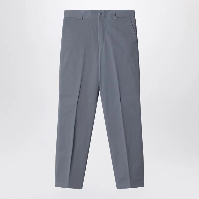 Grey Gabardine Trousers sold by Wanan Luxury